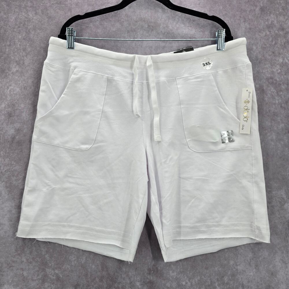Dodo White Active Sports Jogging Cotton Pullon Pants Shorts‎ Plus 3XL